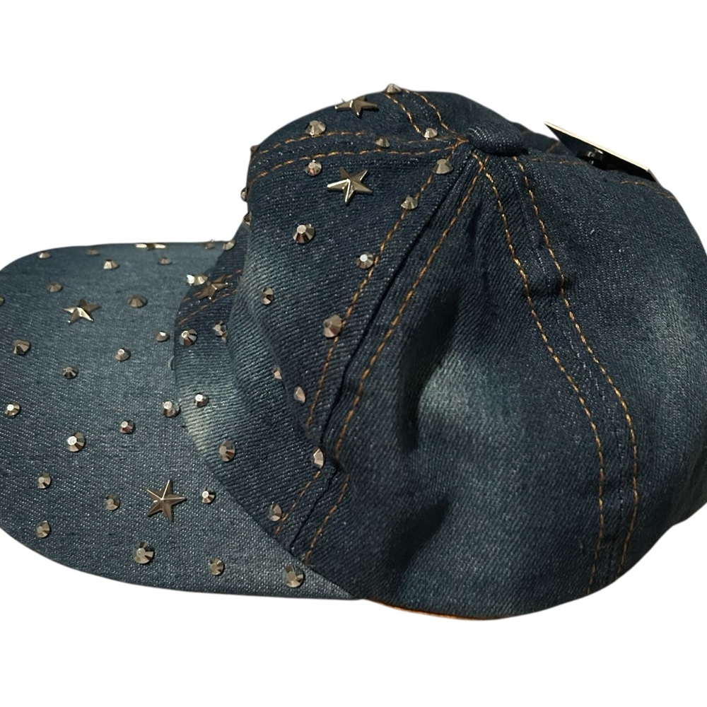 Embellished Denim Cap